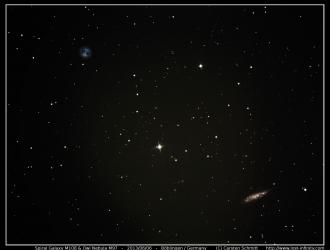 Owl nebula M97 and spiral galaxy M108 - 2013/06/06