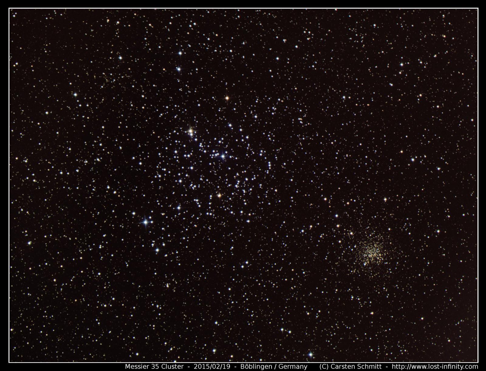 Messier 35 cluster - 2015/02/19