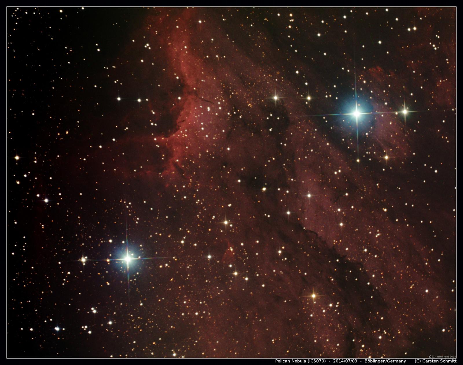 Pelican Nebula (IC5070) - 2014/07/03