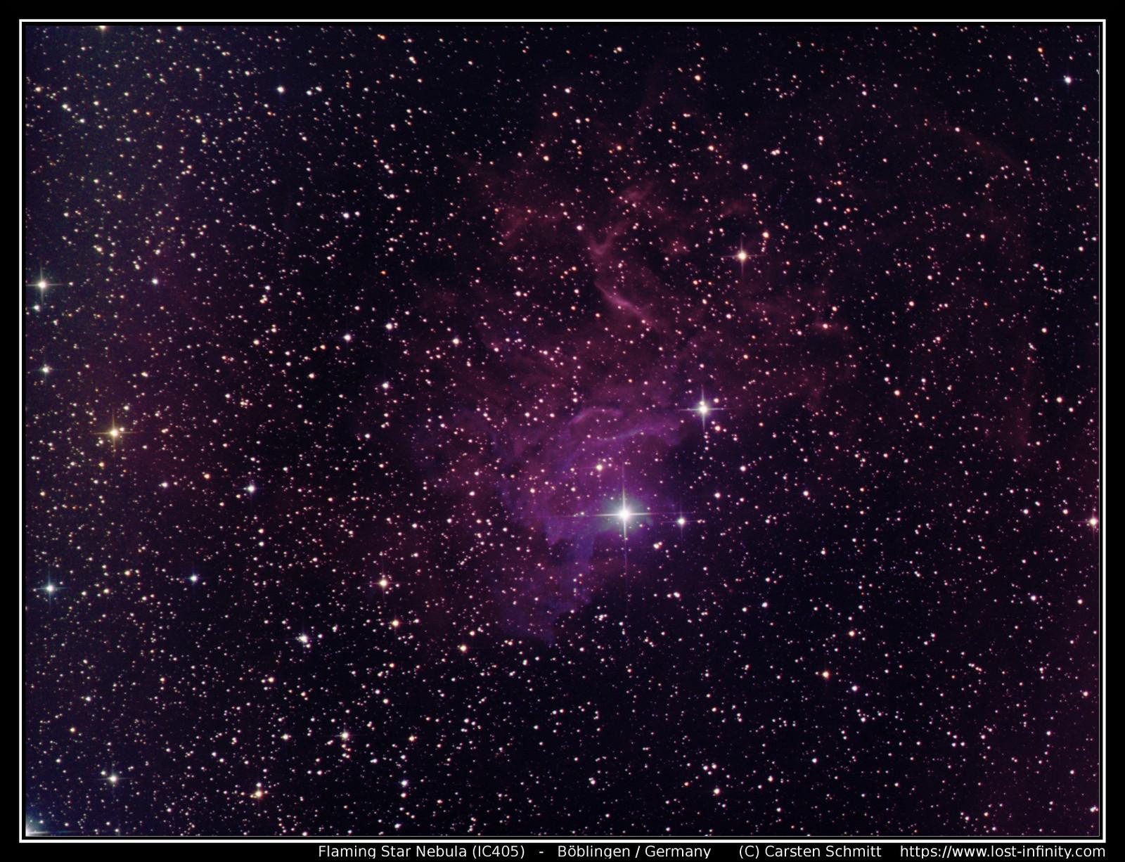 Flaming Star Nebula (IC405) - 2015/02/12