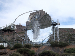 One of the Major Atmospheric Gamma-ray Imaging Chernobyel (MAGIC) Telescopes