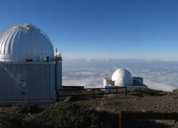 Jacobus Kapteyn Telescope (JKT) and Isaac Newton Telescope (INT) at Roque de Los Muchachos, La Palma, Spain