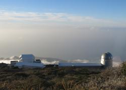 Liverpool-Telescope (LT) and Mercantor-Telescope (MT) at Roque de Los Muchachos, La Palma, Spain