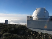 Mercantor-Telescope (MT) and Isaac Newton Telescope (INT) at Roque de Los Muchachos, La Palma, Spain