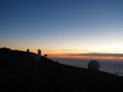 Roque de Los Muchachos Observatory after sunset