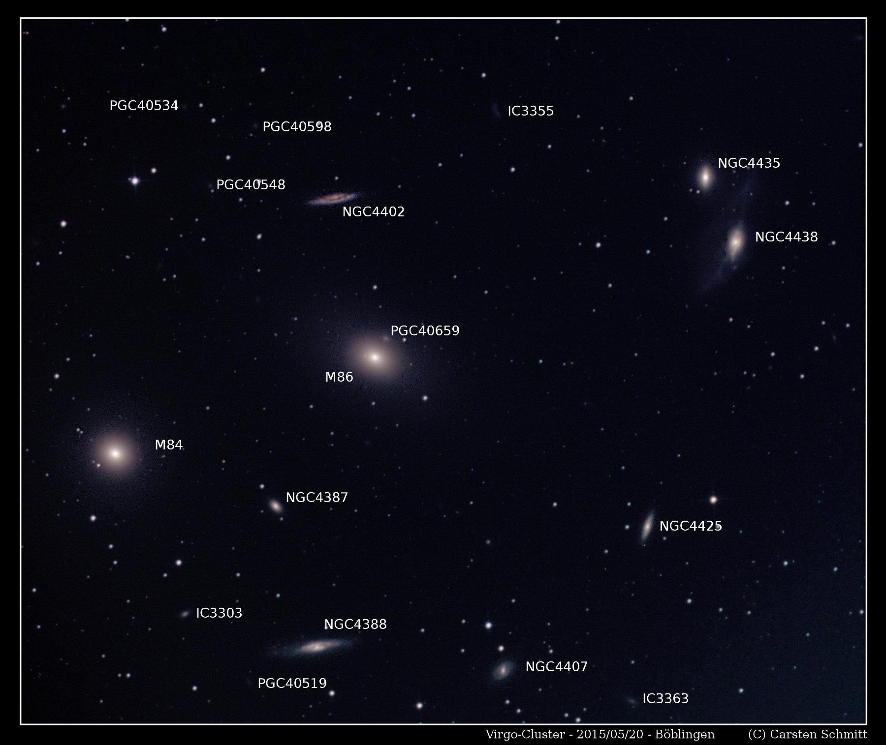 Virgo-Cluster with text