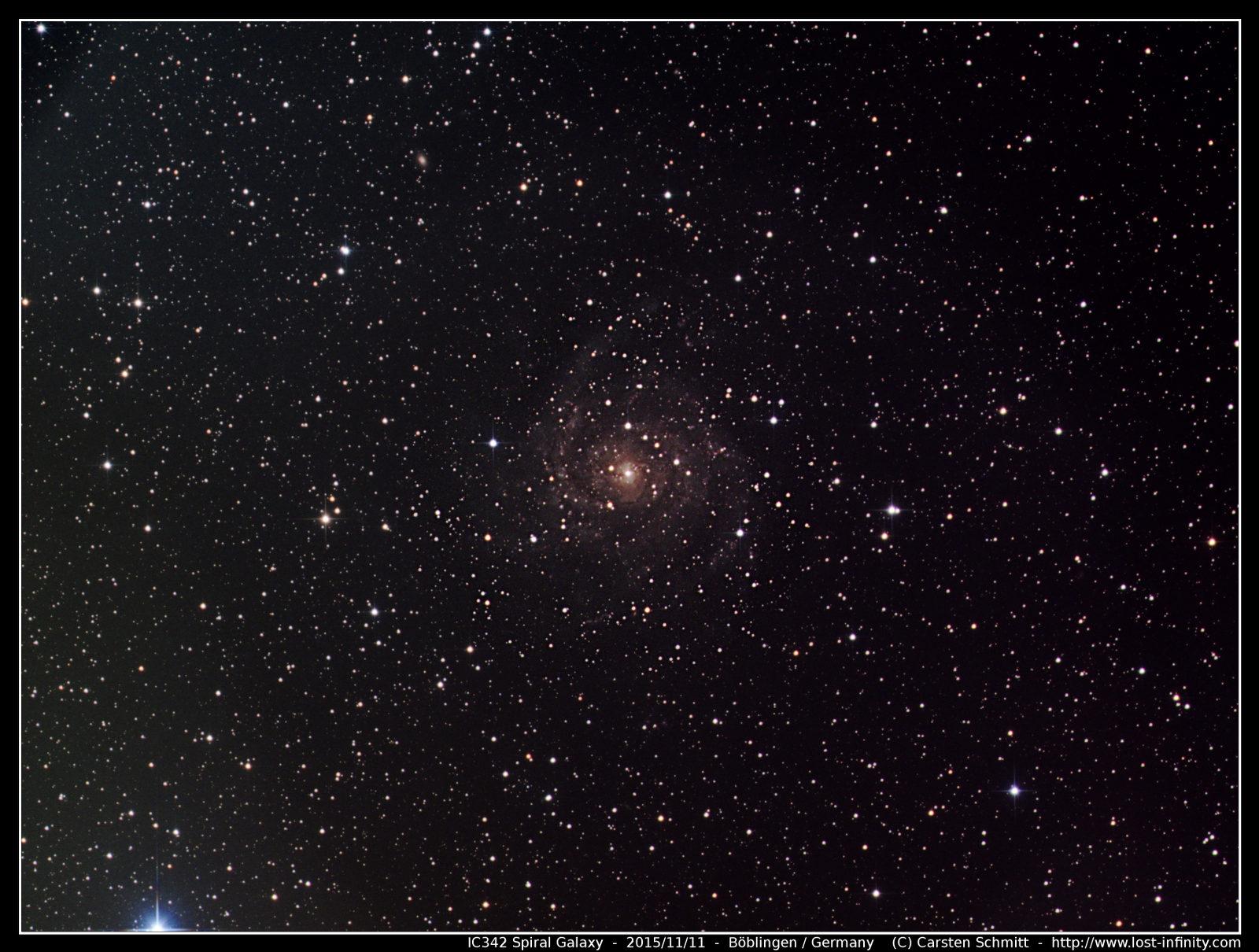 IC342 Spiral Galaxy - 2015/11/11