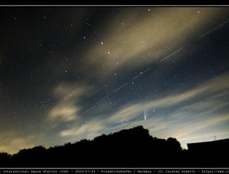 Comet Neowise & Inernational Space Station (ISS) in front of Big Dipper - 2020/07/20