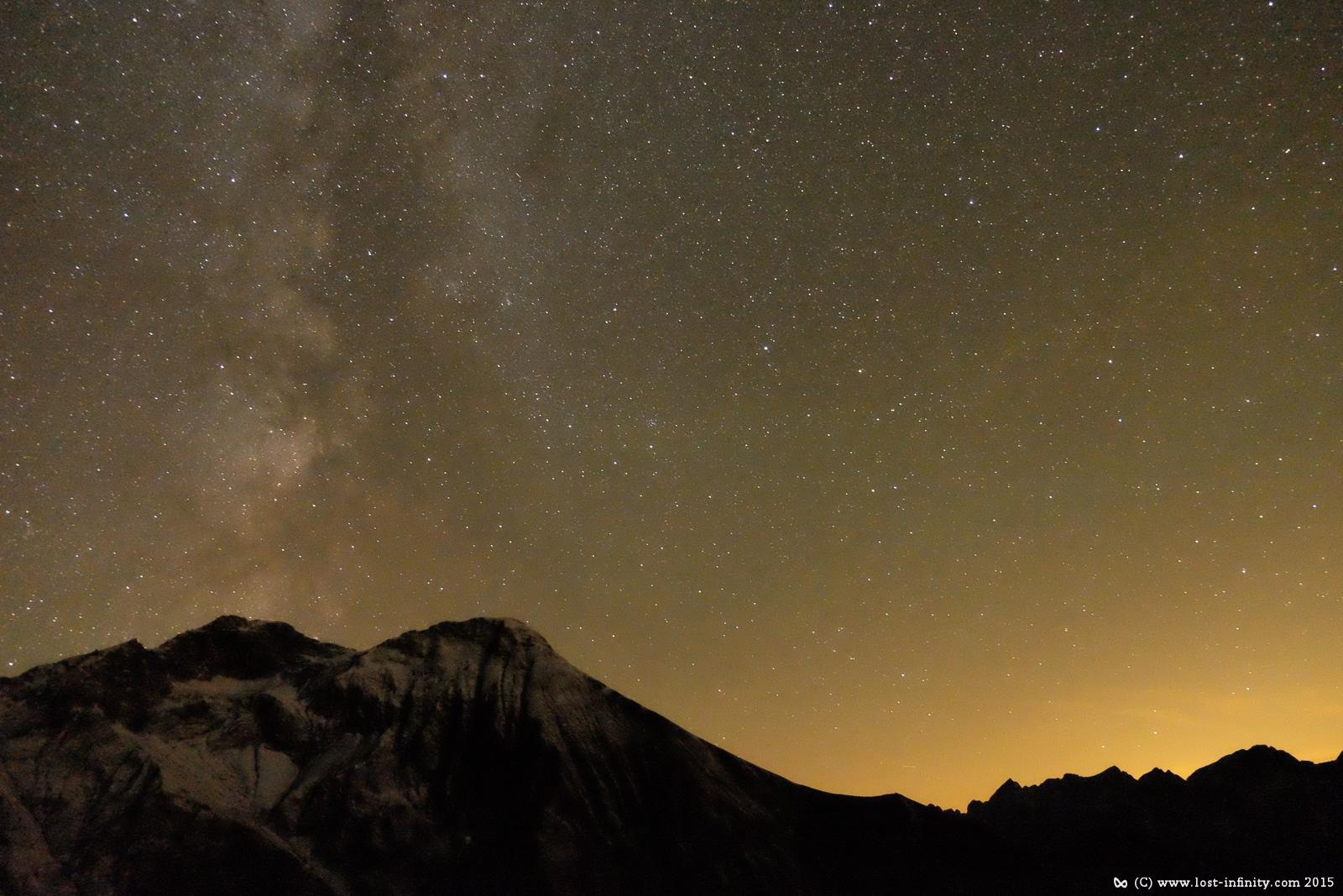 The Milkyway above the Allgaeu mountains
